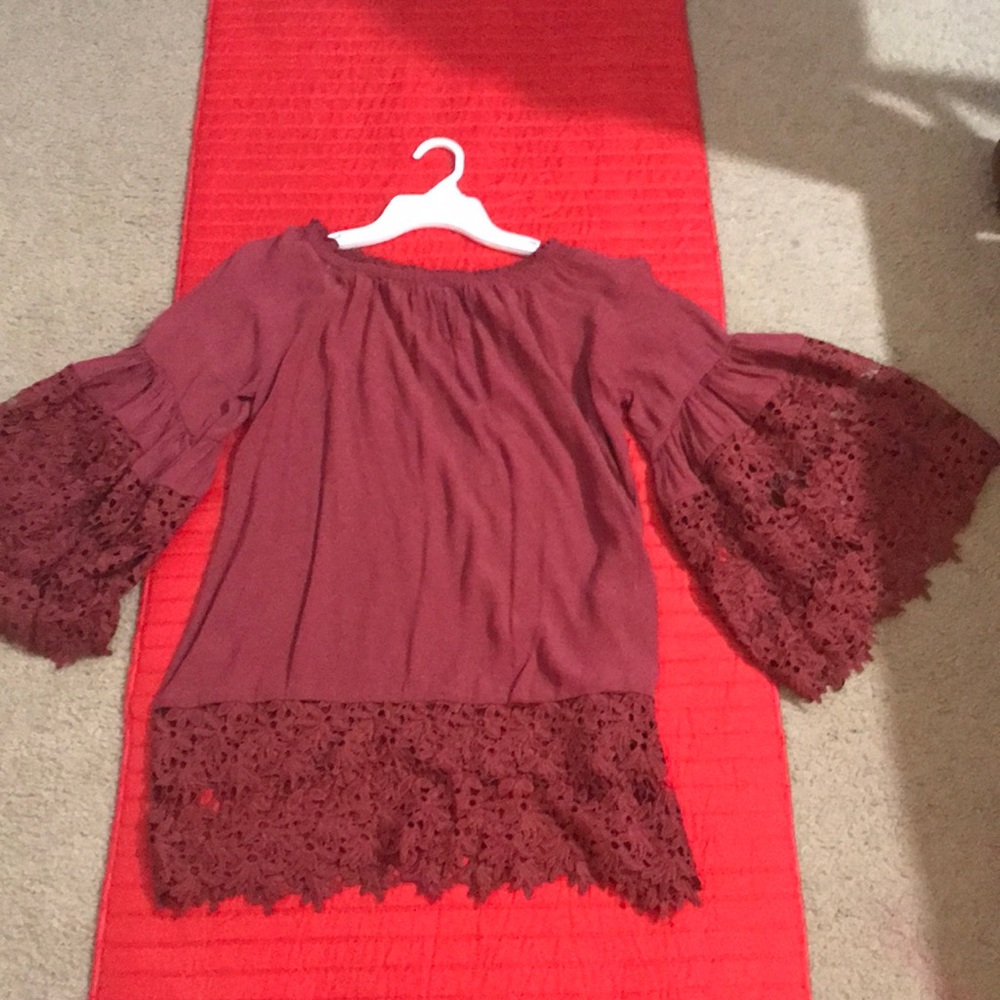 Burgundy top